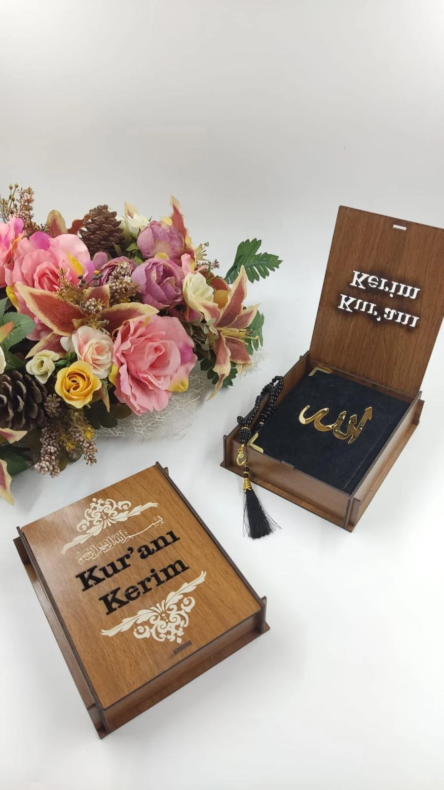 AHŞAP KUTULU KURAN & TESBİH SETİ