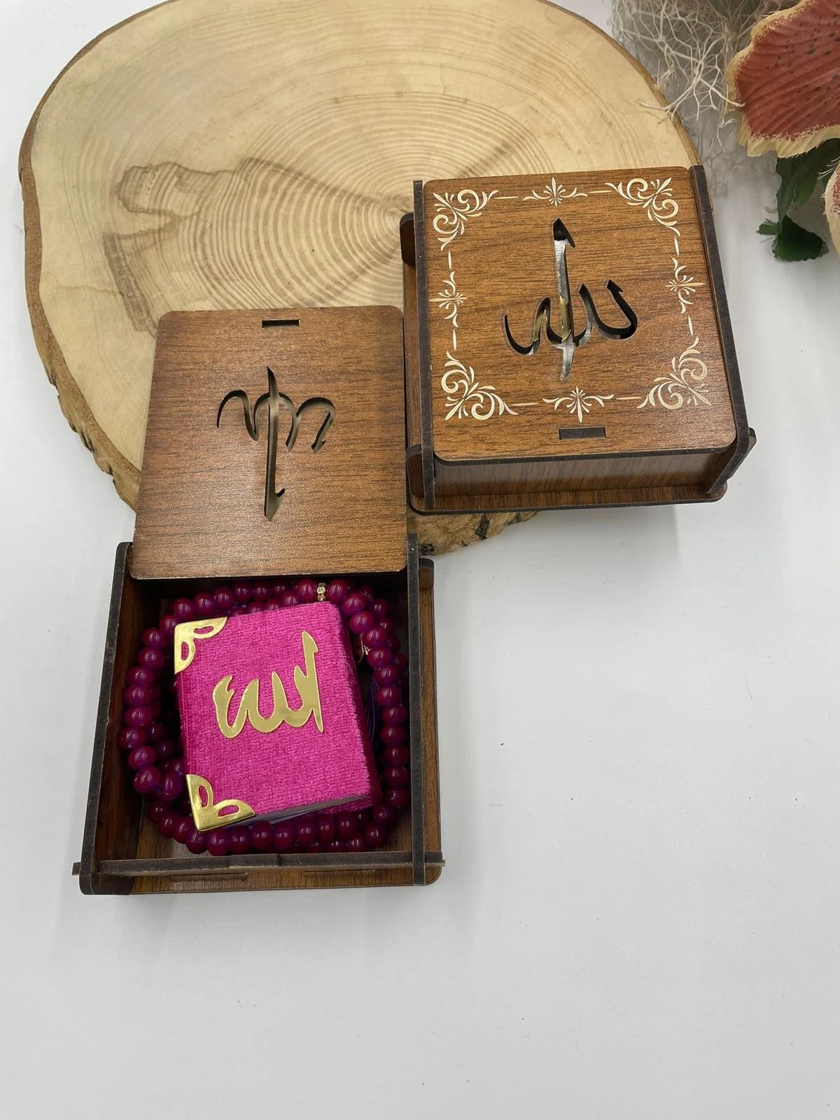 AHŞAH KUTULU MİNİK KURAN TESBİHLİ SET 3