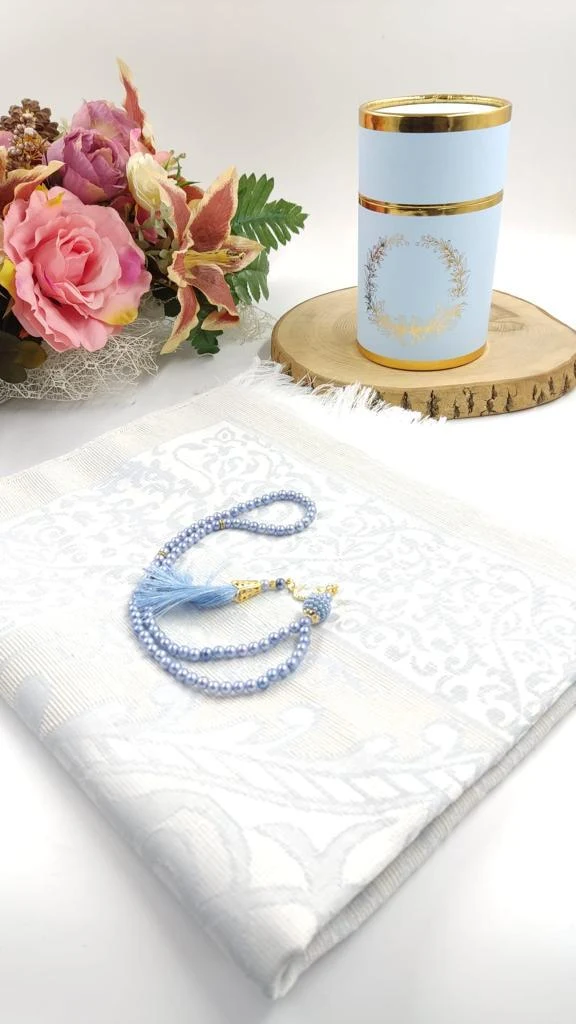 ÇELENK DESENLİ SECCADELİ SİLİNDİR KUTULU SET 9