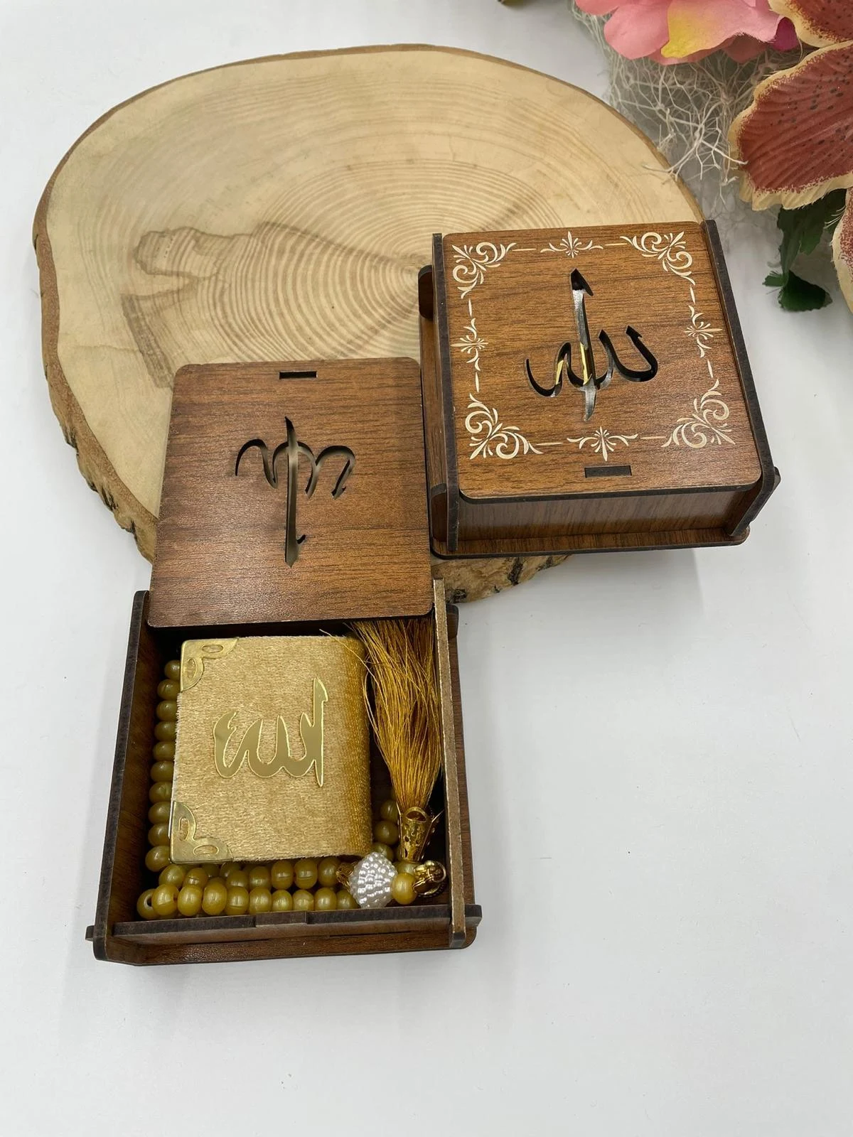 AHŞAH KUTULU MİNİK KURAN TESBİHLİ SET 2